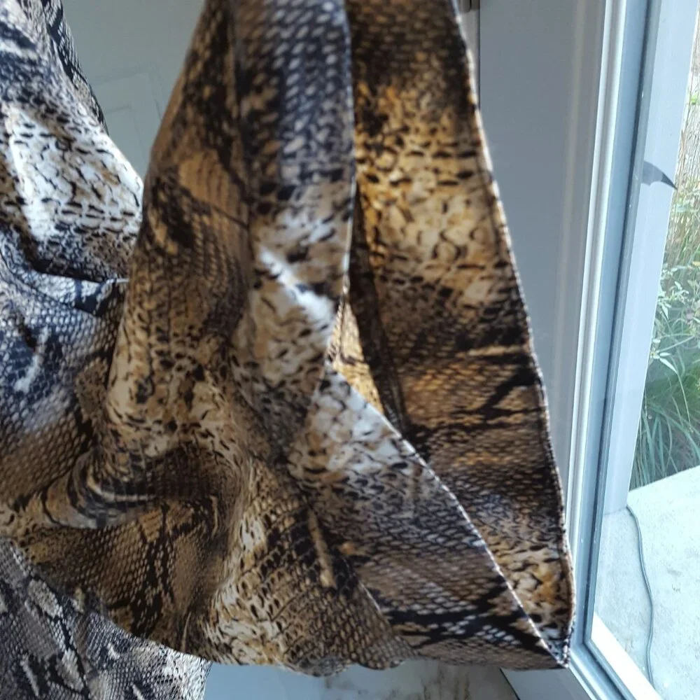 NEW! STORIA Satin KIMONO Snake PRINT DRESS SZ M